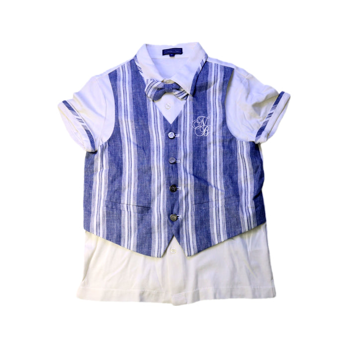 A Blue Short Sleeve Shirts from Nicholas & Bears in size 8Y for boy. (Front View)