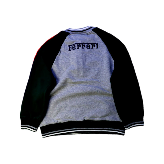 A Grey Zippered Sweatshirts from Ferrari in size 6T for boy. (Back View)