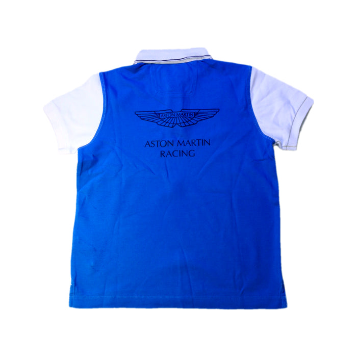 A White Short Sleeve Polos from Hackett x Aston Martin Racing in size 7Y for boy. (Back View)
