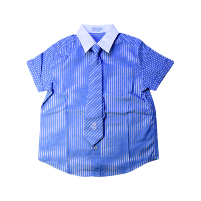 A Blue Short Sleeve Shirts from Nicholas & Bears in size 8Y for boy. (Front View)