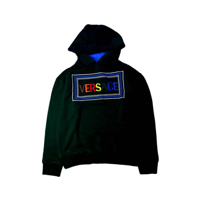 A Black Hooded Sweatshirts from Young Versace in size 10Y for boy. (Front View)