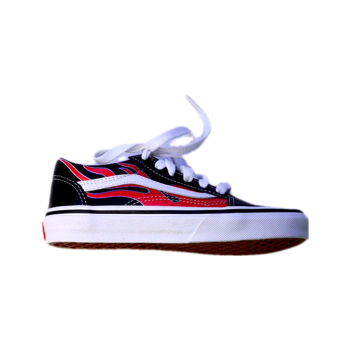 A Black Sneakers from Vans in size 6T for neutral. (Front View)