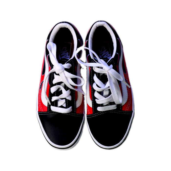A Black Sneakers from Vans in size 6T for neutral. (Back View)