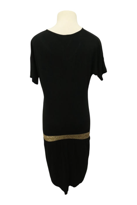 A Black Short Sleeve Dresses from Envie de Fraise in size Maternity-M for maternity. (Back View)