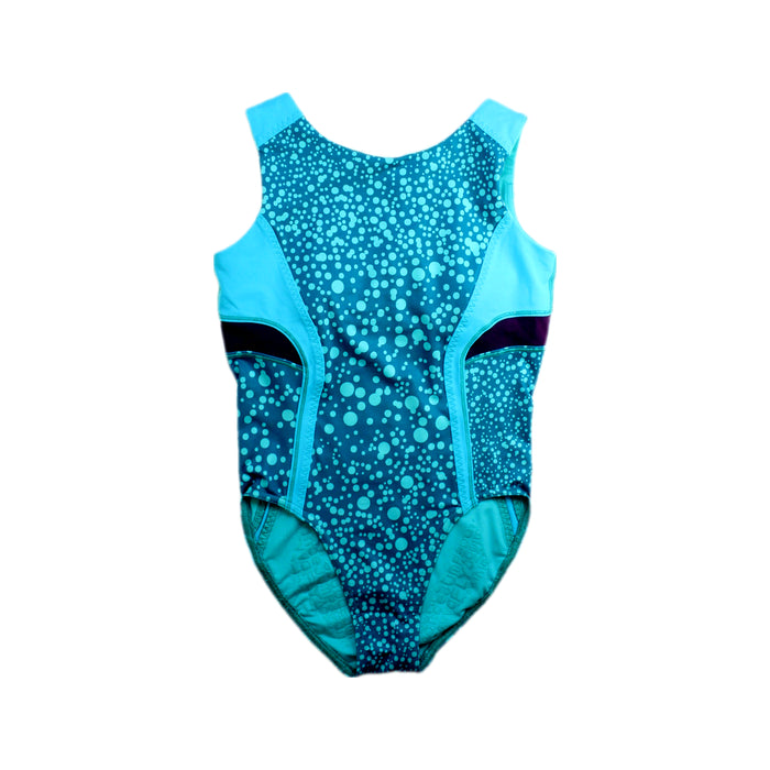 A Teal Swimsuits from Ivivva in size 12Y for girl. (Front View)