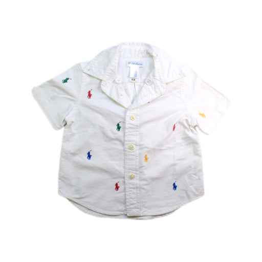 A White Short Sleeve Shirts from Ralph Lauren in size 6-12M for boy. (Front View)