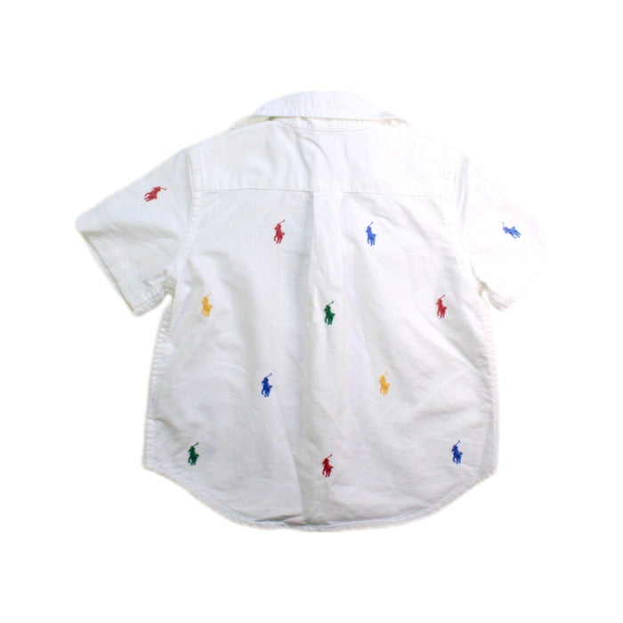 A White Short Sleeve Shirts from Ralph Lauren in size 6-12M for boy. (Back View)