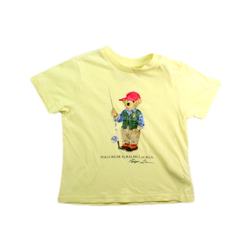 A Yellow Short Sleeve T Shirts from Ralph Lauren in size 6-12M for boy. (Front View)