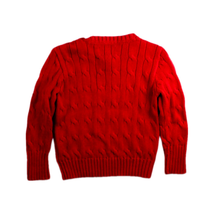 A Red Knit Sweaters from Ralph Lauren in size 6-12M for boy. (Back View)