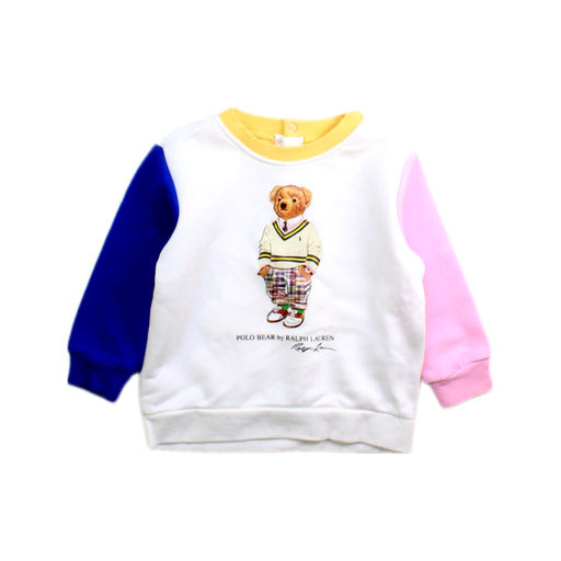 A White Crewneck Sweatshirts from Ralph Lauren in size 3-6M for boy. (Front View)