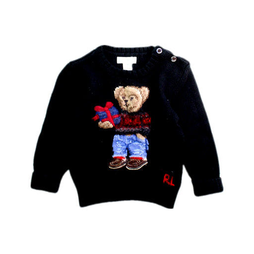 A Black Knit Sweaters from Ralph Lauren in size 6-12M for boy. (Front View)