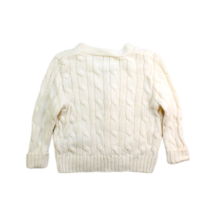 A White Cardigans from Ralph Lauren in size 3-6M for boy. (Back View)