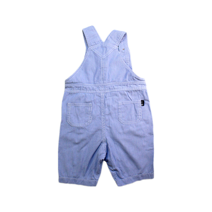 A Blue Overall Shorts from Jojo Maman Bébé in size 12-18M for boy. (Back View)