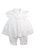 A White Short Sleeve Dresses from Steiff in size 6-12M for girl. (Front View)