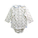 A White Long Sleeve Bodysuits from Adorarmi in size 3-6M for boy. (Back View)