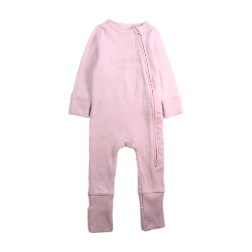 A Pink Long Sleeve Rompers from Country Road in size 0-3M for girl. (Front View)