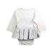 A White Long Sleeve Dresses from Adorarmi in size 3-6M for girl. (Back View)