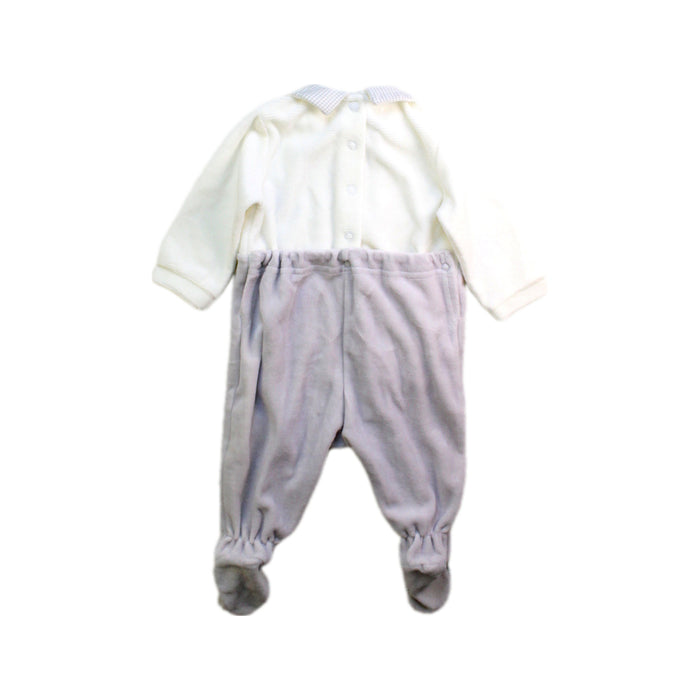 A White Long Sleeve Rompers from Chicco in size 0-3M for boy. (Back View)