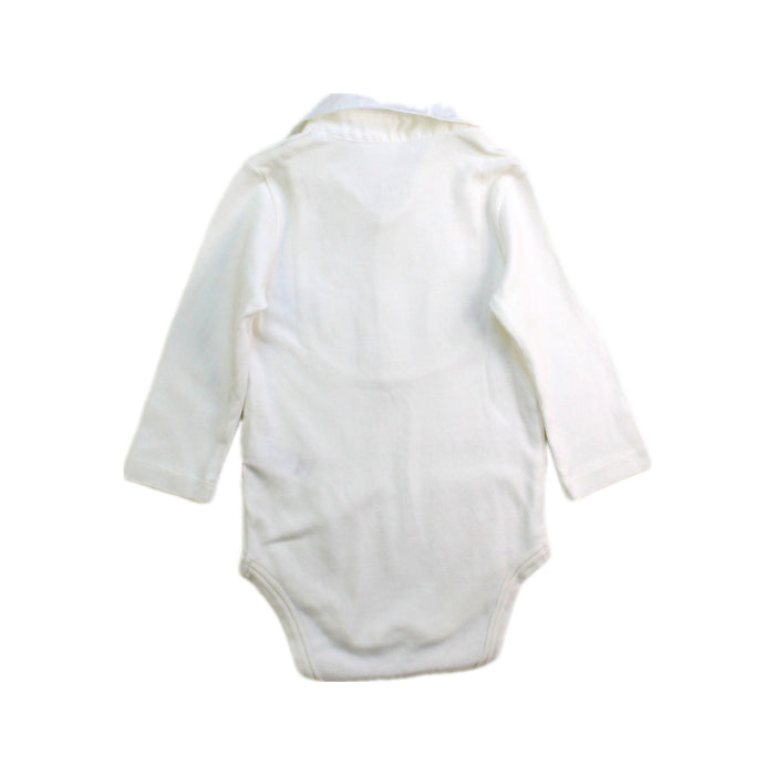 A White Long Sleeve Bodysuits from Adorarmi in size 3-6M for boy. (Back View)
