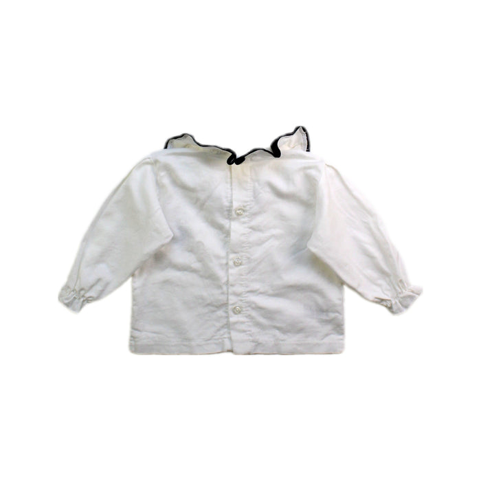 A White Long Sleeve Tops from Juliana in size 0-3M for girl. (Back View)