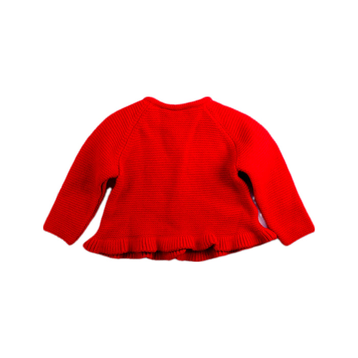 A Red Cardigans from Juliana in size 0-3M for girl. (Back View)
