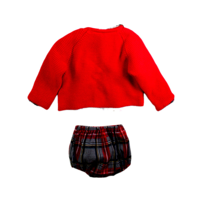 A Red Shorts Sets from Juliana in size 0-3M for girl. (Back View)