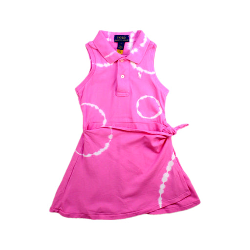 A Pink Sleeveless Dresses from Polo Ralph Lauren in size 4T for girl. (Front View)