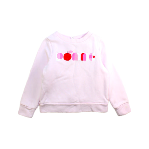 A Pink Crewneck Sweatshirts from Jacadi in size 4T for girl. (Front View)