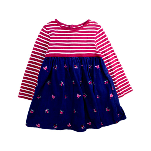 A Pink Long Sleeve Dresses from Jojo Maman Bébé in size 2T for girl. (Front View)