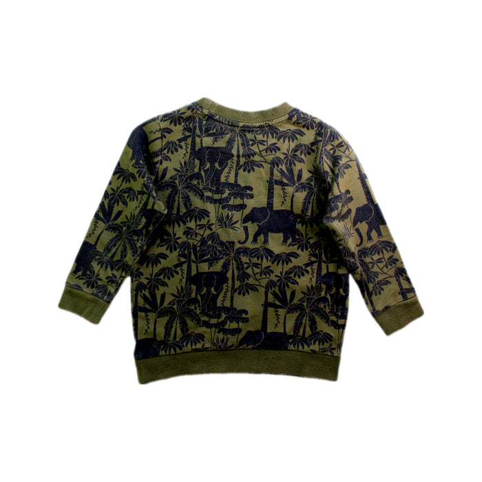 A Green Crewneck Sweatshirts from Seed in size 3T for boy. (Back View)