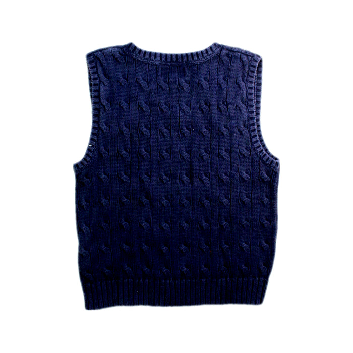 A Navy Sweater Vests from Polo Ralph Lauren in size 4T for boy. (Back View)