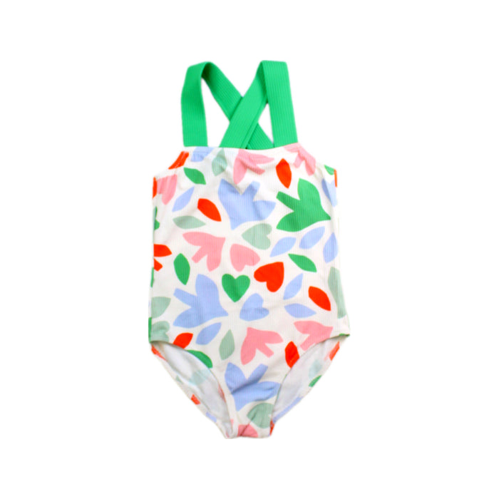 A Multicolour Swimsuits from Monoprix in size 6T for girl. (Front View)