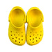 A Yellow Slip Ons from Crocs in size 3T for neutral. (Back View)