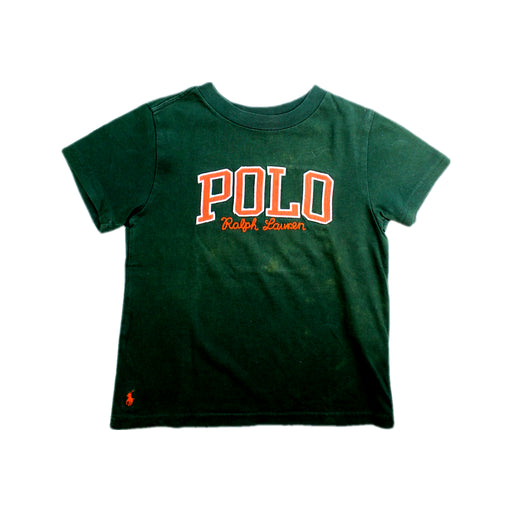 A Green Short Sleeve T Shirts from Polo Ralph Lauren in size 4T for boy. (Front View)
