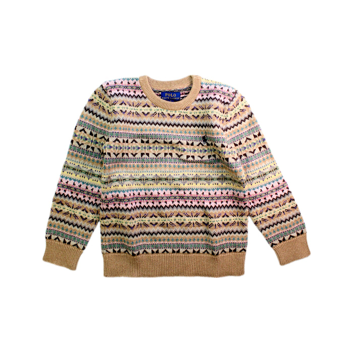 A Multicolour Knit Sweaters from Polo Ralph Lauren in size 7Y for girl. (Front View)