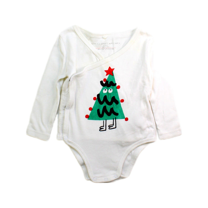 A White Long Sleeve Bodysuits from Stella McCartney in size 6-12M for neutral. (Front View)
