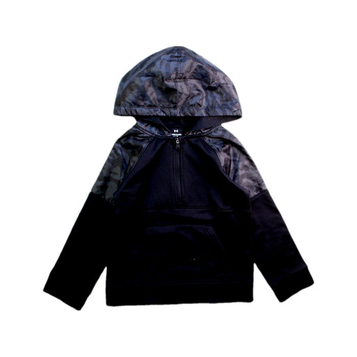 A Black Hooded Sweatshirts from Under Armour in size 4T for boy. (Front View)