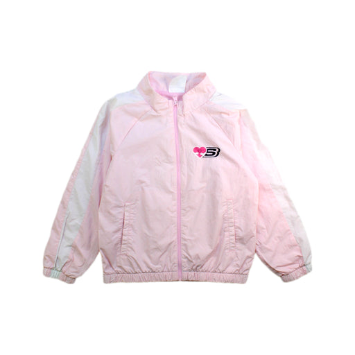 A Pink Lightweight Jackets from Skechers in size 4T for girl. (Front View)