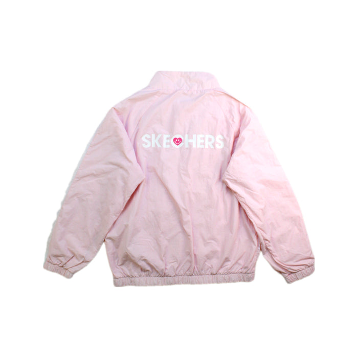 A Pink Lightweight Jackets from Skechers in size 4T for girl. (Back View)