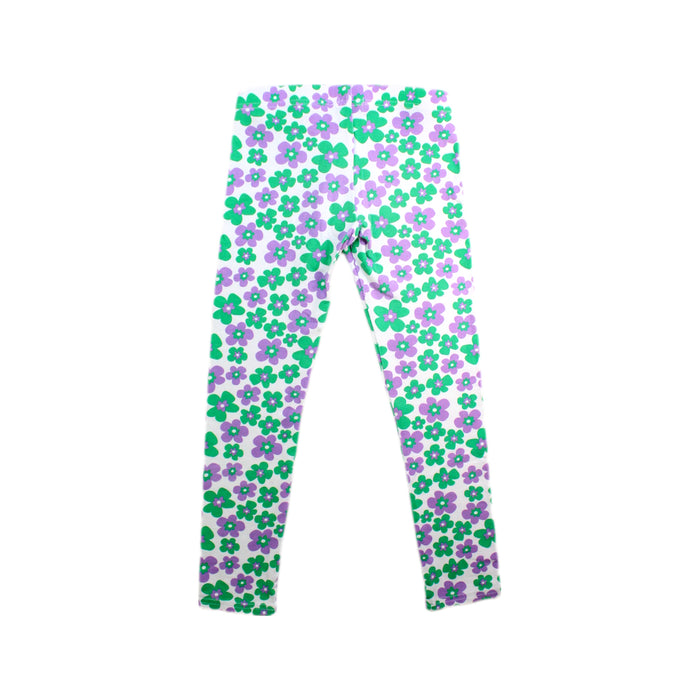 A Green Leggings from Seed in size 6T for girl. (Back View)