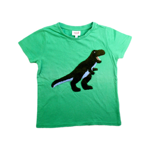 A Green Short Sleeve T Shirts from Seed in size 3T for neutral. (Front View)