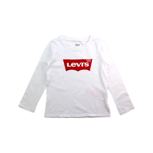 A White Long Sleeve T Shirts from Levi's in size 3T for neutral. (Front View)