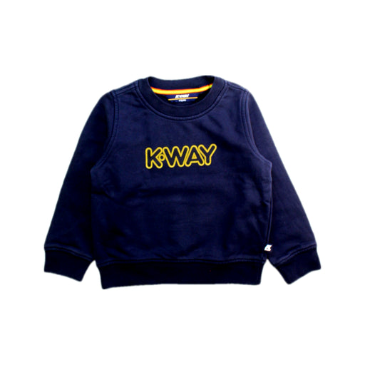 A Navy Crewneck Sweatshirts from K-Way in size 4T for boy. (Front View)