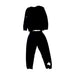 A Black Pants Sets from Adidas in size 7Y for boy. (Back View)