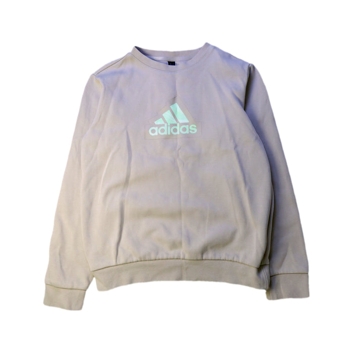A Beige Crewneck Sweatshirts from Adidas in size 10Y for boy. (Front View)