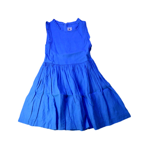 A Blue Sleeveless Dresses from Petit Bateau in size 8Y for girl. (Front View)