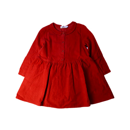 A Red Long Sleeve Dresses from Cyrillus in size 6T for girl. (Front View)