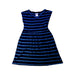 A Blue Sleeveless Dresses from Mon Petit Mousqueton in size 6T for girl. (Front View)