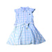 A Blue Sleeveless Dresses from Petit Bateau in size 8Y for girl. (Front View)
