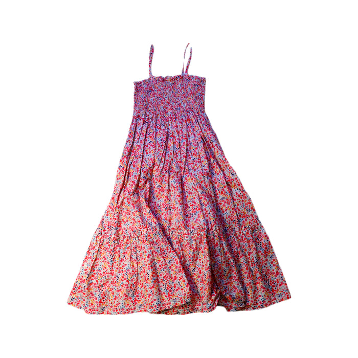 A Red Sleeveless Dresses from Bonton in size 8Y for girl. (Back View)